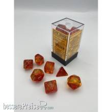 Chessex CHX26468 - Gemini® Polyhedral Translucent Red-Yellow/gold 7-Die Set