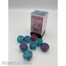 Chessex CHX26664 - Gemini® 16mm d6 Gel Green-Pink/blue Luminary™ Dice Block™ (12 dice)