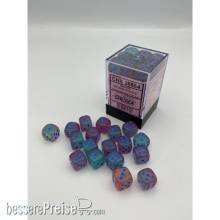 Chessex CHX26864 - Gemini® 12mm d6 Gel Green-Pink/blue Luminary™ Dice Block™ (36 dice)