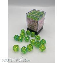 Chessex CHX26866 - Gemini® 12mm d6 Translucent Green-Teal/yellow Dice Block™ (36 dice)