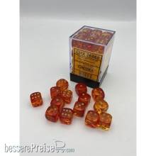 Chessex CHX26868 - Gemini® 12mm d6 Translucent Red-Yellow/gold Dice Block™ (36 dice)