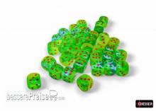 Chessex CHX26870 - Gemini® 12mm d6 Plasma Green-Teal/orange Luminary Dice Block (36 dice)