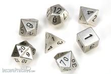 Chessex CHX27021 - Solid Metal Silver Colour Poly 7 die set