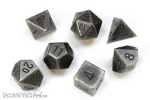 Chessex CHX27028 - Solid Dark Metal Colour Poly 7 die set