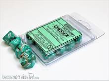 Chessex Würfel CHX27203 - Marble Oxi-Copper™ w/white Ten d10™ Sets