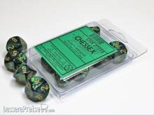 Chessex Würfel CHX27215 - Scarab™ Jade w/gold Signature™ Polyhedral Ten d10 Sets
