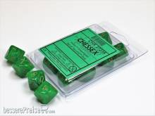 Chessex Würfel CHX27235 - Vortex Green w/gold Signature™ Polyhedral Ten d10 Sets