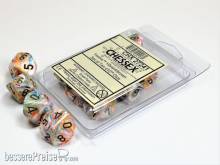 Chessex Würfel CHX27241 - Festive™ Vibrant™ w/brown Signature™ Polyhedral Ten d10 Sets