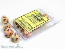 Chessex Würfel CHX27242 - Festive™ Circus™ w/black Signature™ Polyhedral Ten d10 Sets