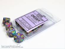 Chessex Würfel CHX27250 - Festive™ Mosaic™/yellow Signature™ Polyhedral Ten d10 Sets