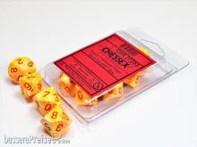 Chessex Würfel CHX27253 - Festive™ Sunburst™ w/red Ten d10™ Sets