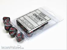 Chessex Würfel CHX27278 - Velvet™ Black w/red Signature™ Polyhedral Ten d10 Sets
