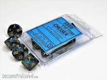 Chessex Würfel CHX27299 - Lustrous™ Shadow w/gold Signature™ Polyhedral Ten d10 Sets