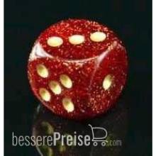 Chessex Würfel CHX27304 - Glitter Polyhedral Ruby/gold Signature™ Polyhedral Ten d10 Sets