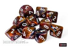 Chessex CHX27343 - Festive® Symphony/white Set of Ten d10s
