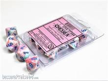 Chessex Würfel CHX27344 - Festive™ Pop Art™ w/blue Ten d10™ Sets