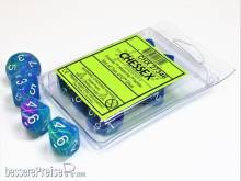 Chessex Würfel CHX27346 - Festive™ Waterlily™ w/white Ten d10™ Sets