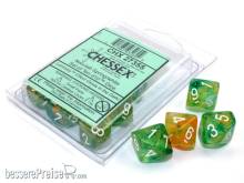 Chessex CHX27355 - Nebula TM Spring/white Luminary Set of Ten d10´s