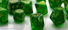 Chessex CHX27365 - Borealis® Maple Green/yellow Set of Ten d10s