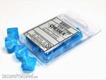 Chessex Würfel CHX27366 - Luminary Sky blue/silver Ten d10™ Sets