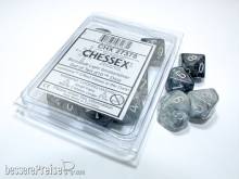 Chessex Würfel CHX27378 - Borealis® Light Smoke/silver Luminary Set of Ten d10s