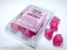 Chessex Würfel CHX27384 - Borealis® Pink/silver Luminary Set of Ten d10s
