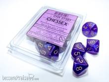Chessex Würfel CHX27387 - Borealis® Royal Purple/gold Luminary Set of Ten d10s