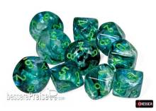 Chessex CHX27395 - Borealis® Kelp/light green Luminary Set of Ten d10s
