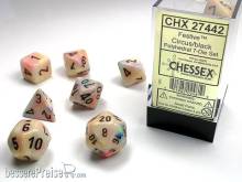 Chessex Würfel CHX27442 - Festive™ Circus™ w/black Signature™ Polyhedral 7-Die Sets