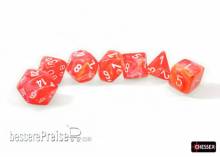 Chessex CHX27553 - Festive® Polyhedral Dahlia/white Luminary 7-Die Set
