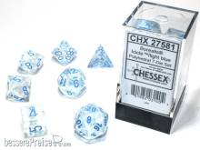 Chessex Würfel CHX27581 - Borealis® Polyhedral Icicle™/light blue Luminary 7-Die Set