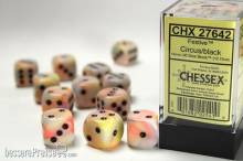 Chessex Würfel CHX27642 - Festive™ Circus™ w/black Signature™ 16mm d6 with pips Dice Blocks™ (12 Dice)