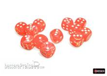 Chessex CHX27753 - Festive® 16mm d6 Dahlia/white Luminary Dice Block (12 dice)