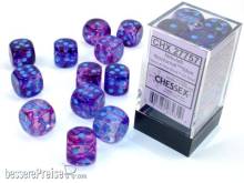 Chessex CHX27757 - Nebula TM 16mm d6 Nocturnal/blue Luminary Dice Block? (12 dice)