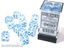 Chessex Würfel CHX27781 - Borealis® 16mm d6 Icicle™/light blue Luminary Dice Block™ (12 dice)