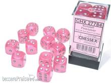 Chessex Würfel CHX27784 - Borealis® 16mm d6 Pink/silver Luminary Dice Block™ (12 dice)