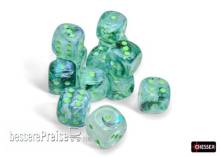 Chessex CHX27795 - Borealis® 16mm d6 Kelp/light green Luminary Dice Block (12 dice)