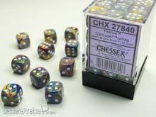 Chessex Würfel CHX27840 - Festive™ Carousel w/white Signature™ 12mm d6 with pips Dice Blocks™ (36 Dice)