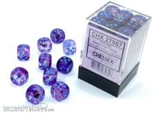 Chessex CHX27957 - Nebula TM 12mm d6 Nocturnal/blue Luminary Dice Block? (36 dice)