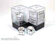 Chessex Würfel CHX29007 - Silver-Plated Metallic 16mm d6 with pips Pair (2)