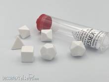 Chessex Würfel CHX29030 - Opaque Polyhedral White Set of 6 blank dice