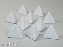 Chessex Würfel CHX29031 - Opaque Polyhedral White Bag of 10 Blank 4-sided dice