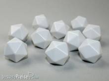 Chessex Würfel CHX29036 - Opaque Polyhedral White Bag of 10 Blank 20-sided dice