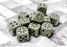 Chessex CHX29061 - WW2 dice German Opaque Dark Grey/black 16mm d6 Dice Block