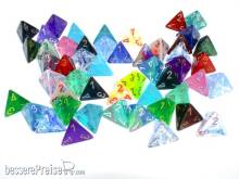 Chessex Würfel CHX29204 - Bag of 50 Assortment Loose Signature™ Polyhedral d4 Dice