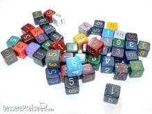 Chessex Würfel CHX29306 - Bag of 50 Assortment Loose Speckled Polyhedral d6 Dice