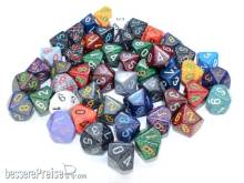 Chessex Würfel CHX29310 - Bag of 50 Assortment Loose Speckled Polyhedral d10 Dice