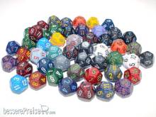 Chessex Würfel CHX29312 - Bag of 50 Assortment Loose Speckled Polyhedral d12 Dice
