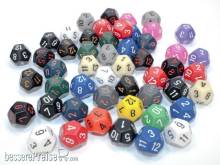 Chessex Würfel CHX29412 - Bag of 50 Assortment Loose Opaque Polyhedral d12 Dice