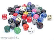 Chessex Würfel CHX29426 - Bag of 50 Assortment Loose Opaque 16mm d6 w/pips Dice